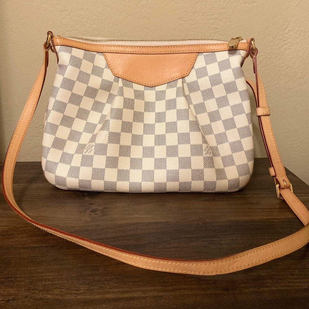 LOUIS VUITTON Damier Azur Siracusa Crossbody Bag